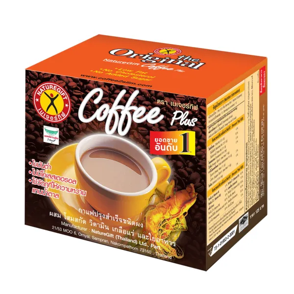 ขายยกลัง! Naturegift Coffee Plus เนเจอร์กิฟ คอฟฟี่ พลัส สูตรต้นตำรับ 1 ชุด มี 40 กล่อง (กล่องละ 10 ซอง)