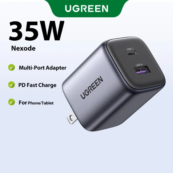 【Nexode】UGREEN GaN 35W Fast Charger Foldable Adapter อะแดปเตอร์ for iPad Pro Samsung S26 S25 S24 Ultra Model:15538