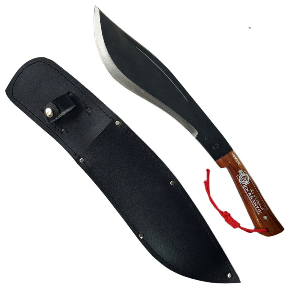 New!พิเศษ.!มีดเหน็บ มีดเดินป่า +ซองหนังอย่างดี ใบมีดยาว 10 นิ้ว ด้ามไม้จริง ไม้เนื้อแข็ง