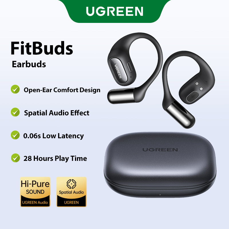 UGREEN FitBuds True Wireless Earbuds Sports Fitness Earphone Bluetooth 6.0 Headset Single Microphone Algorithm Noise Reduction Model:65655