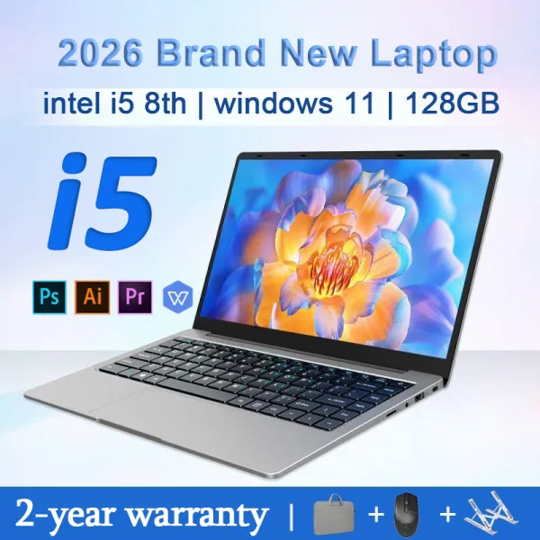 [ราคาพิเศษ] แล็ปท็อป Intel Core i5 รุ่นใหม่พร้อมกล้องในตัว + แป้นพิมพ์สองภาษา, การเรียนรู้สำนักงาน / การบันเทิงเสียงภาพยนตร์, Windows 11+MS office