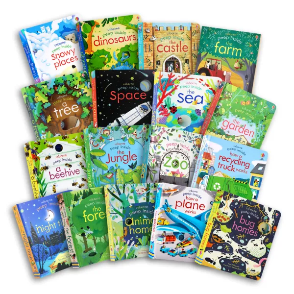 Peep Inside Usborne Pop Up Book Lift-The-Flap Educational Board Books, Early Learning 3D Flap Picture Book Bedtime Reading Story Book หนังสืออ่านก่อนนอน หนังสือฝึกภาษา หนังสือสามมิติ นิทานภาพเด้ง ห...