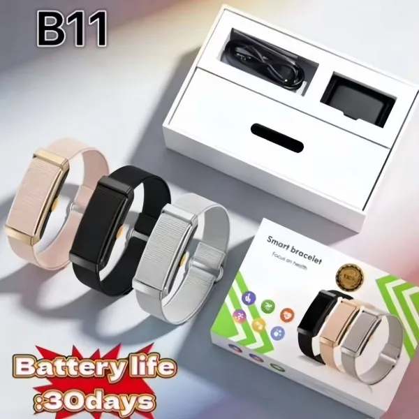 นาฬิกา Smartwatch รุ่น B11 กันน้ำ IP68 โหมดสุขภาพโดยตรง ไร้จอ วัดอัตราการเต้นหัวใจ การนอน โหมดกีฬาต่างๆ Annana