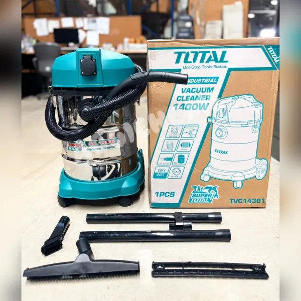 TOTAL เครื่องดูดฝุ่น รุ่น TVC14301 30ลิตร 1400วัตต์ 220V VACUUM CLEANER ดูดน้ำ - ดูดแห้ง ดูดฝุ่น ดูดน้ำ เป่าลม เครื่องดูดฝุ่นอุตสาหกรรม ถังสแตนเลส เครื่องดูดฝุ่นในบ้าน เครื่องมือทำความอาด เครื่องใช...