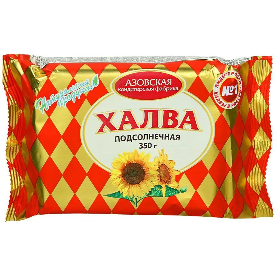 Халва Азовская кондитерская фабрика подсолнечная 350 г
