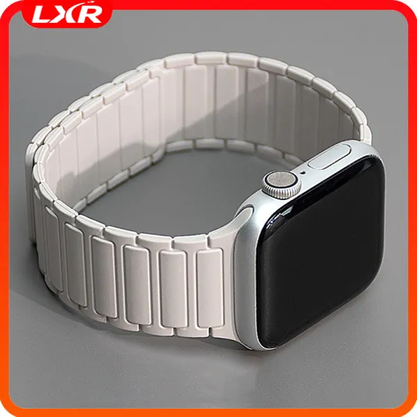 สายแม่เหล็กซิลิโคนนุ่มสำหรับ Apple Watch Ultra 3/2/1 & Series 12/11/10/9/8/7/6/SE, กันเหงื่อ กันน้ำ ปรับได้ 38-49mm