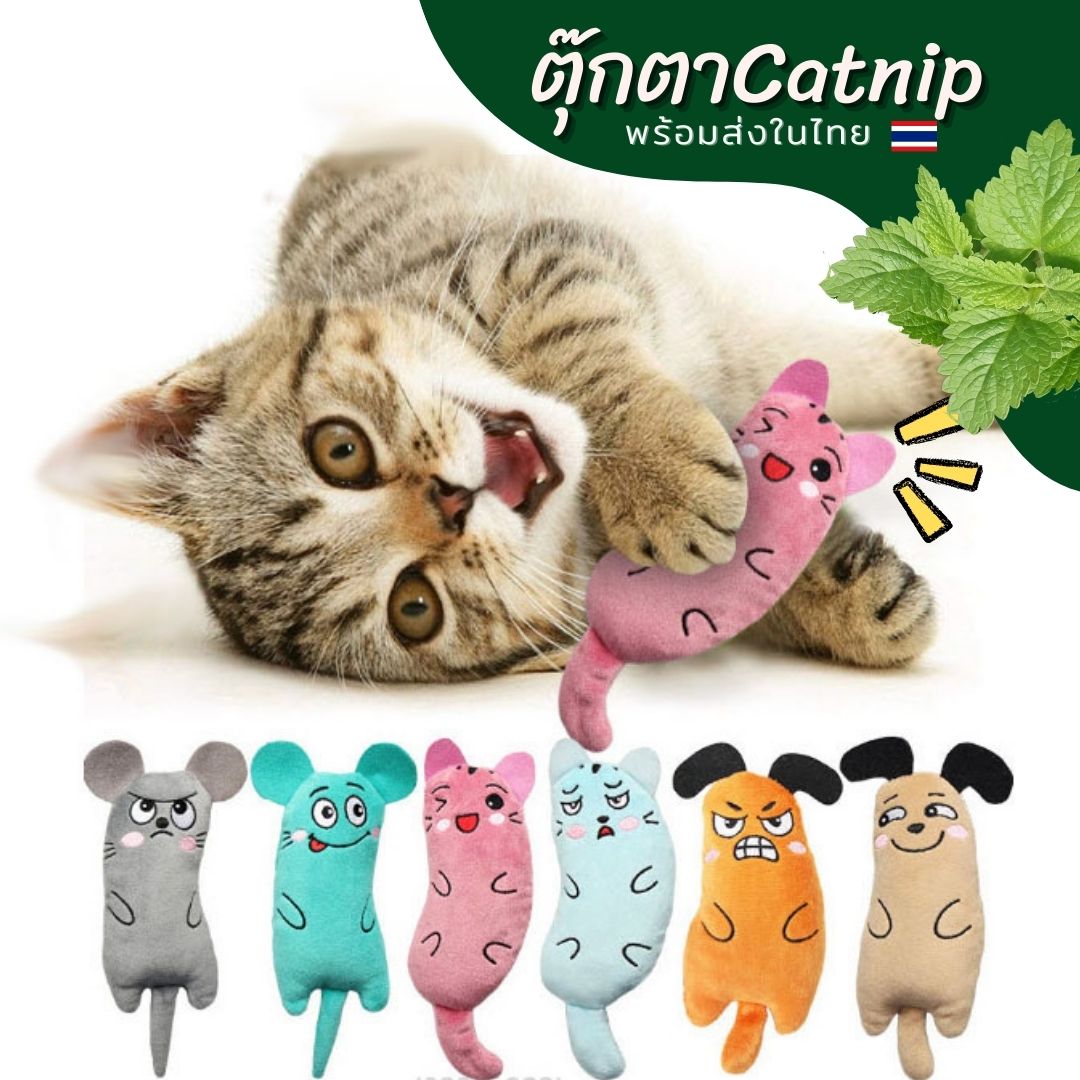 ตุ๊กตาหญ้าแมว Catnip ตุ๊กตาแมว ของเล่นแมว หญ้าแมว ตุ๊กตาแคทนิป