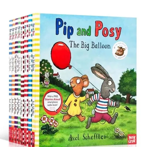 10 Volumes Pip and Posy English Comic Picture Book Children's EQ Cultivation Enlightenment Storybook Age 3-7 Years Reading