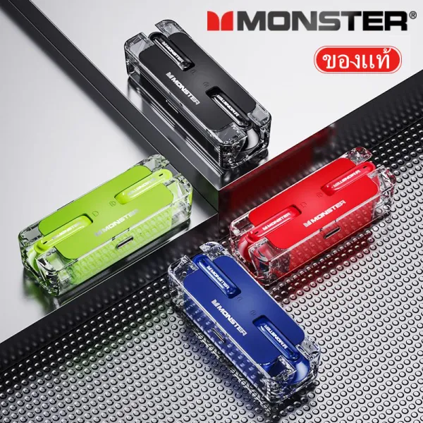 Monster_XKT08 TWSหูฟังบลูทูธไร้สาย 5.3 กันน้ํา สําหรับเล่นเกมใช้งานง่าย พกพาสะดวก