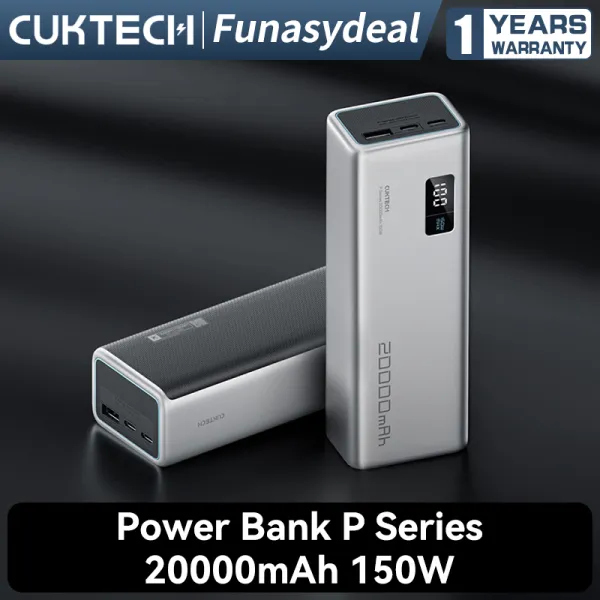 CUKTECH No.15 Power Bank 20000mAh PB200P 150W 3-Port Output Portable Screen Display Power Bank For Macbook iPhone 14 Xiaomi