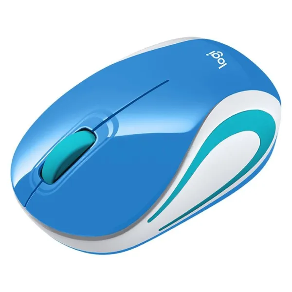 LOGITECH เมาส์ Wireless Optical Mini Mouse (M-187) Palace Blue (สีใหม่)