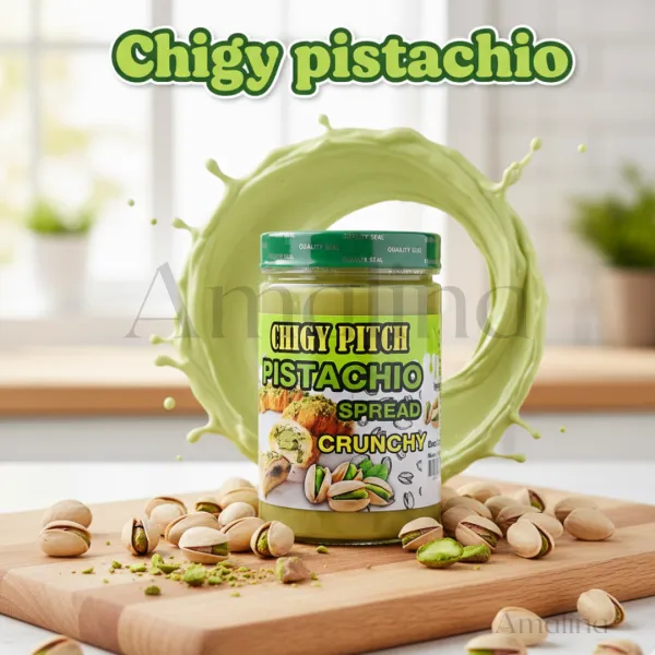 Chigy pistachio crunchy spread น้ำหนัก 500 กรัม จากมาเลเซีย BBF. 31/03/27
