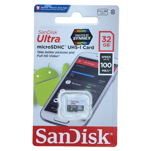 SanDisk 32GB 64GB 128GB 256GB MicroSDHC UHS-I Card Ultra Class10 Speed 100MB/s** เมมโมรี่การ์ดแท้