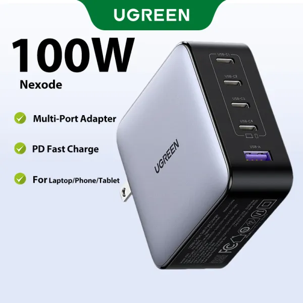 【Nexode】UGREEN GaN 100W USB Type C Fast Charger Foldable Adapter อะแดปเตอร์ for MacBook iPad iPhone 15 14 Pro Max Samsung S26 S25 S24 Ultra Steam Deck Model: 35535