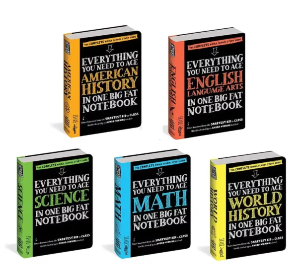 5Books/Set Everything You Need to Ace Math, Science etc. in One Big Fat Notebook Full Color