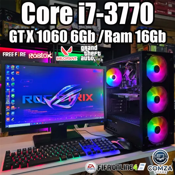คอมพิวเตอร์ (CL) ครบชุด Core-i7 /GTX 1060 6Gb /Ram 16Gb เล่นเกมส์ ทำงาน (Pc1818) สินค้าพร้อมจัดส่ง