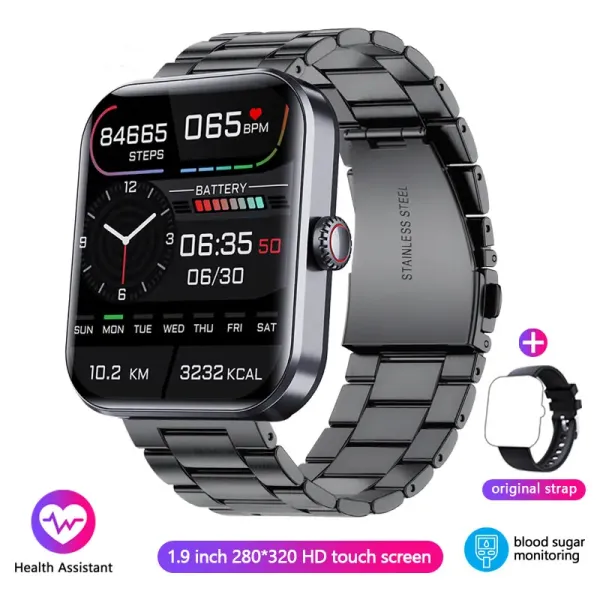 2026สมาร์ทวอทช์ใหม่สำหรับผู้ชายและผู้หญิง,หน้าจอสัมผัสHD 1.9 นิ้ว, IP67 กันน้ำ,โหมดกีฬามากกว่า 50 โหมด,ตรวจสอบร่างกาย 24 ชั่วโมง,วัดความดันโลหิตและระดับออกซิเจนในเลือด,ติดตามการออกกำลังกาย,โทรผ่านบ...