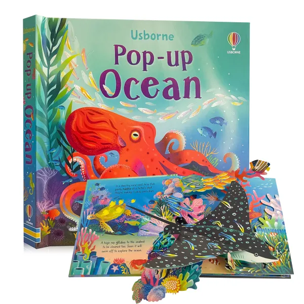 หนังสือป๊อปอัพ Usborne Pop-up Ocean Board Book 3D Flip Picture Book English Learning Educational Book หนังสือPop-up Book นิทาน 3 มิติ หนังสือภาพเด้ง หนังสืออ่านก่อนนอน นิทานก่อนนอน นิทานภาษาอังกฤษ