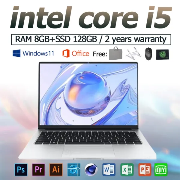 [ในสต็อก] Intel Core i5-8265U แล็ปท็อปขนาด 14 นิ้วใหม่พร้อมแถมฟรี + รับประกัน 2 ปี ติดตั้ง Windows 11 และ MS Office ฟรี