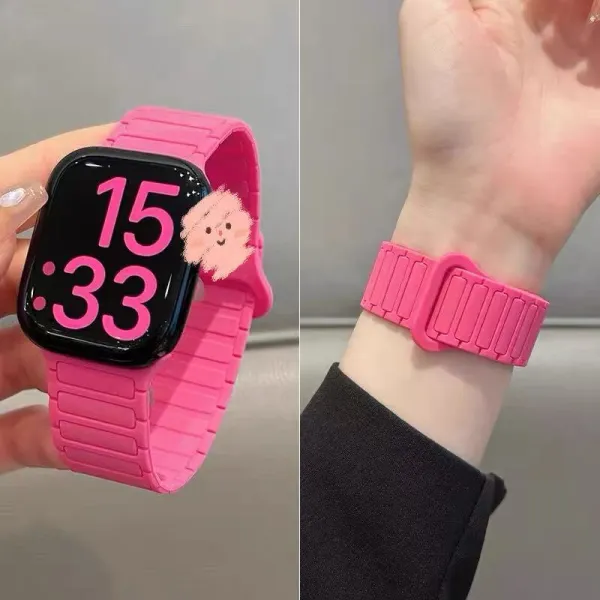 สาย smart watch 40/44/45/41/46มม สายนาฬิกา smart watch 11 10 9 8 ultra 7 6 5 4 นิ่ม เเบบเเม่เหล็ก สายสําหรับแอปเปิ้ลวอช A-star