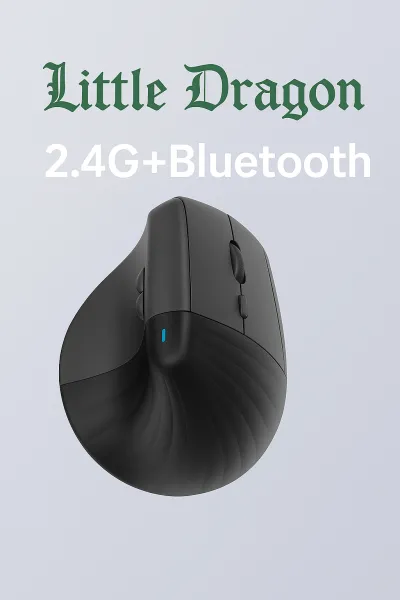 Mouse Ergonomic เมาส์ไร้สาย wireless2.4G + Bluetooth 2 channel, RECHARGEABLE, VERTICAL