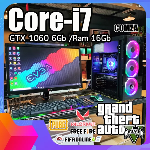 คอมพิวเตอร์ ครบชุด พร้อมใช้ Core-i7-3770 /GTX 1060 6Gb /Ram 16Gb ทำงาน ตัดต่อกราฟิก เล่นเกมส์ ตอบโจทย์ทุกการใช้งาน