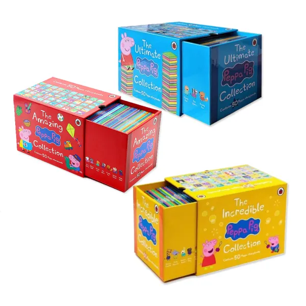 Peppa Pig Box Set 50 Children English Story Book Bedtime Reading Gift เล่ม หนังสือนิทานเปปป้าพิก ฝึกอ่านภาษาอังกฤษ สมุดหนังสือนิทาน หนังสือเด็ก หนังสือภาษาอังกฤษเด็ก มีทั้งหมด 3 ชุด