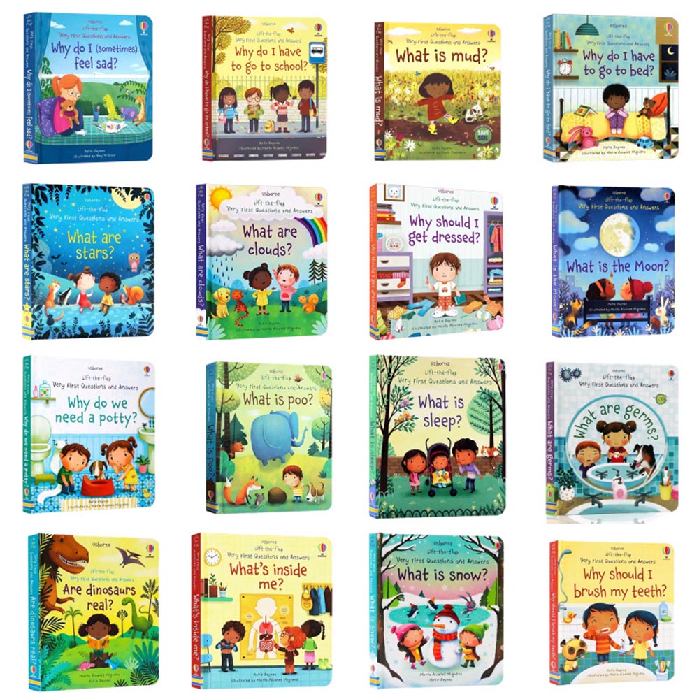 หนังสือภาษาอังกฤษ​ Usborne Lift-The-Flap Very First Question​s and​ Answers Board Book Children Book หนังสือ หนังสือป๊อปอัพ สามมิติ 3D Interactive Entertaining English Picture Book Bedtime Reading ...