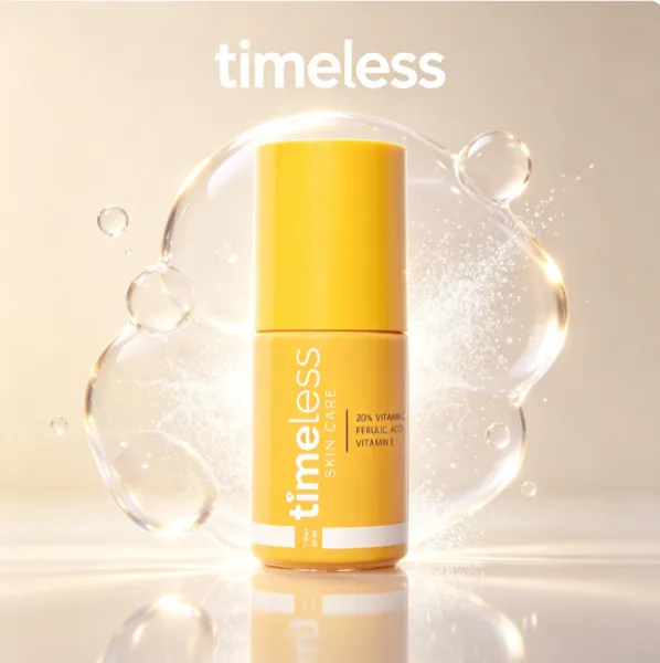 【เปิดตัวผลิตภัณฑ์ใหม่】Timeless Vitamin C Serum Vitamin C Serum with Vitamin E & Ferulic Acid | Reduces Wrinkles, Brightens Skin, Makes Skin Not Oily, Not Dry, Free from Perfume. | For All Skin Type...