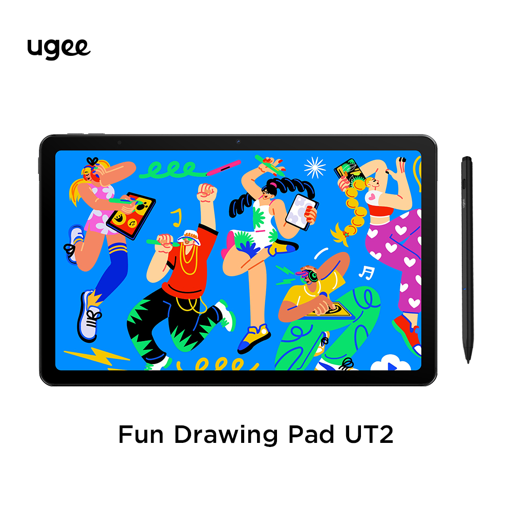 UGEE Fun Drawing Pad UT2 2K Display,with a U-Pencil,Tailor-made for Drawing & Writing,Android Tablet(10.36 '' 6GB RAM + 128GB ROM),7000mAh Battery+18W Charging