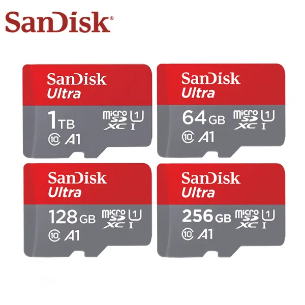การ์ดหน่วยความจำ SanDisk Ultra microSDXC, 32GB 64GB 128GB 256GB 512GB 1TB SQUAB, A1, C10, U1, UHS-I, 100MB/s R (SDSQUAB-128G-GN6MN ) ( เมมโมรี่การ์ด ไมโครเอสดี การ์ด )