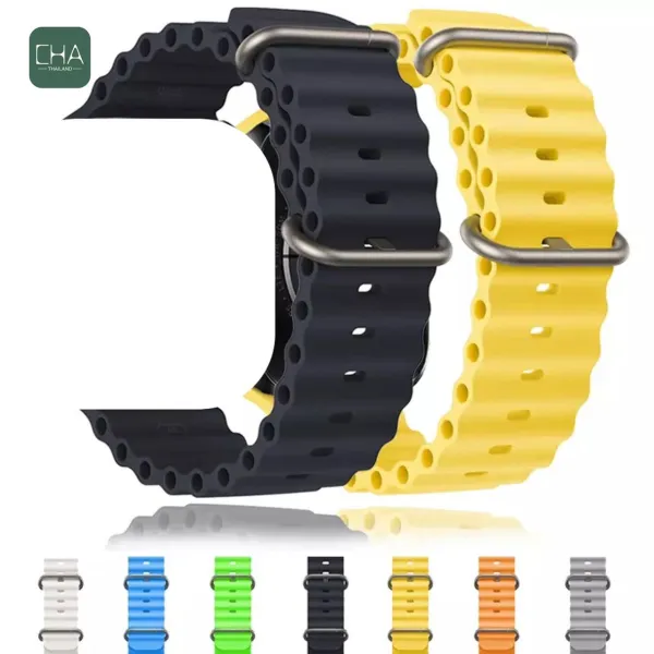 มาใหม่ สายสําหรับแอปเปิ้ลวอชสายสําหรับ Watch 11 10 9 8 ultra 7 Se 6 5 4 3mm. 44mm 45mm.38mm.42mm 49/46mm UT ยาง