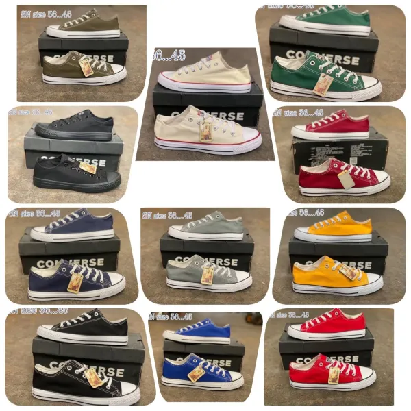 [พร้อมจัดส่ง] รองเท้าผ้าใบ ผู้หญิงและผู้ชาย รองเท้า All Star Sz 36...45