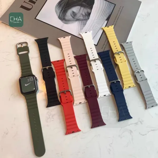 สําหรับแอปเปิ้ลวอช สายนาฬิกา applewatch 11 10 9 7 6 se 5 4 3 สายนาฬิกา smart watch สายนิ่ม ปรับง่าย สาย 38/40/44/41/42/45/46/49 สายนาฬิกา