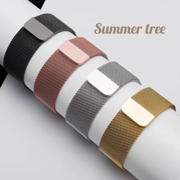 สายนาฬิกาข้อมือ สายเเม่/เหล็กใช้สำหรับรุ่นwatch 11 10 9 8 7 6 5 4 3 2 1SE ขนาด38mm40mm41mm42mm44mm45mm46mm สายสําหรับแอปเปิ้ลวอช