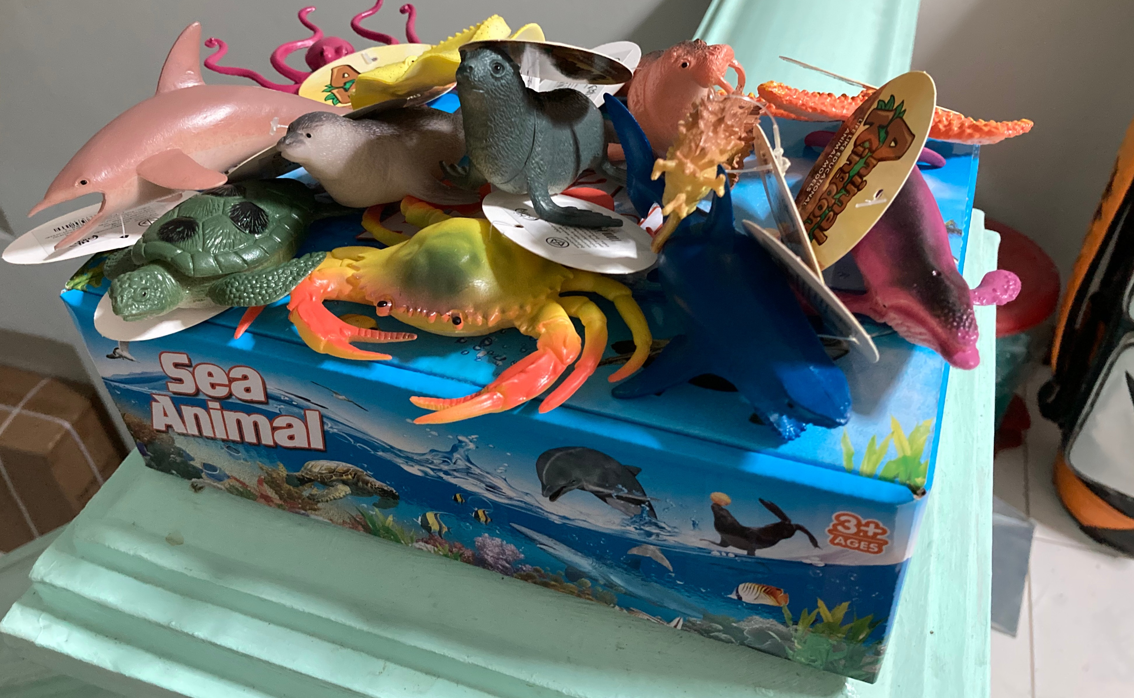 โมเดลสัตว์ทะเล 12 ตัว Animal Sea ทำจากยางไม่บาดมือ ของเล่นเสริพัฒนาการเด็ก หรือเป็นของสะสม #โมเดลสัตว์ทะเล#ของเล่นเสริมพีฒนาการเด็ก