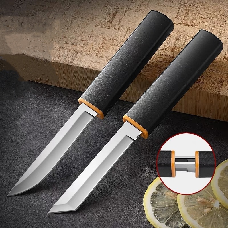 มีดพกพากลางแจ้ง ชุดมีดคู่ 2in1 งแคมป มีดสแตนเลส ใบสองด้าน มีดผลไม้ G3203