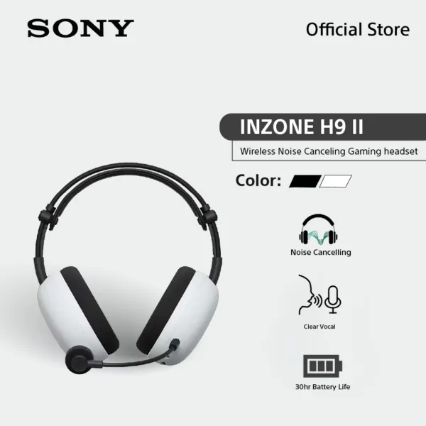 Sony หูฟัง Gaming Headphones INZONE H9 II รุ่น WH-G910N | Wireless Noise Canceling Headphones | Wireless 2.4GHZ | Bluetooth® 5.0