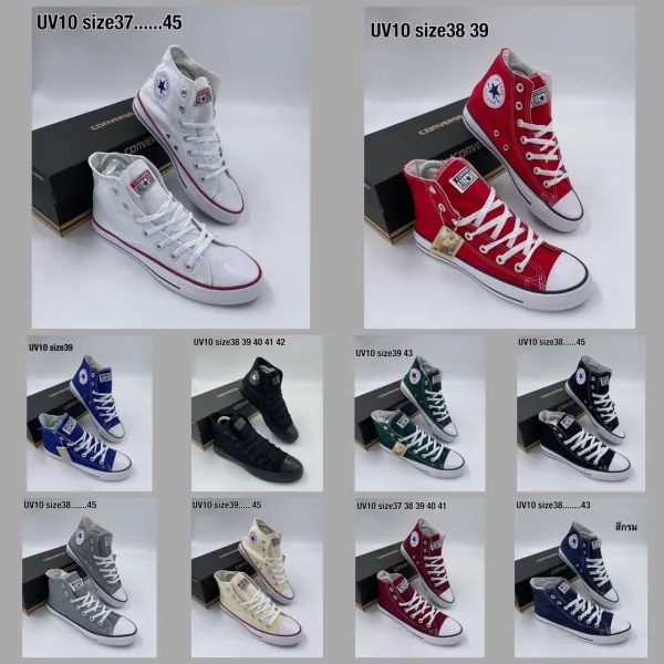 รองเท้าผ้าใบ รองเท้า C*nverse All Star Long สำหรับผู้หญิง และ ผู้ชาย Sz 36...45