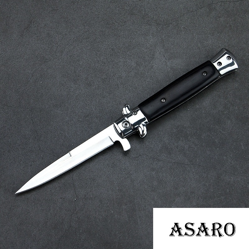 ASARO NB003-BLACK and BROWN Folding knife มีดพับพกพา มีดเดินป่า มีดสวยงาม มีดแคมป์ปิ้ง ขนาด22.50ซม.