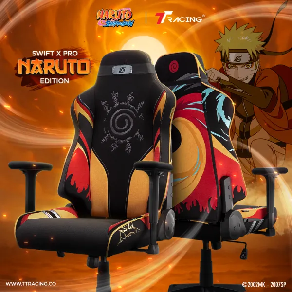 TTRacing Swift X Pro Gaming Chair Naruto Edition เก้าอี้สำนักงาน เก้าอี้เกมมิ่ง - รับประกันอย่างเป็นทางการ 2 ปี