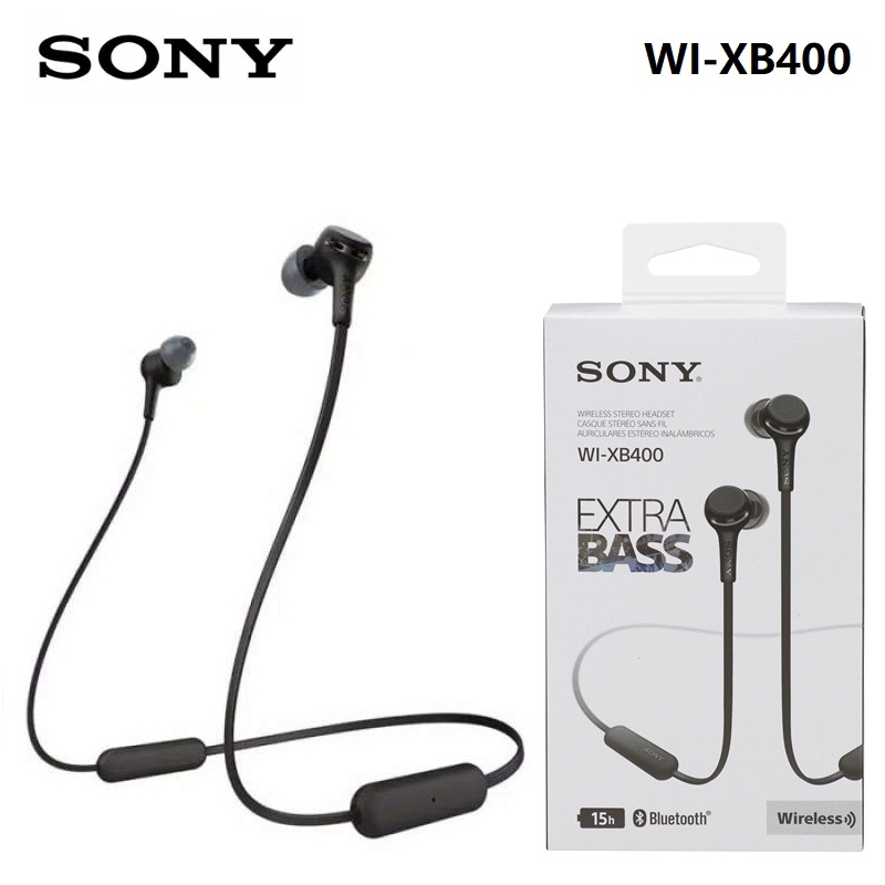Sony WI-XB400 Wireless Stereo Earphones Bluetooth 5.0 Sport Earbuds HIFI Game Headset Handsfree with Mic