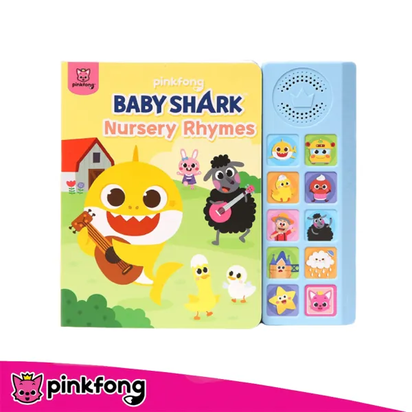 หนังสือกดมีเสียง Nursery Rhymes หนังสือพร้อมปุ่มกดฟังเสียง หนังสือเพลง ภาษาอังกฤษ Pinkfong Baby Shark Nursery Rhymes Sound Book เบบี้ชาร์ค เนอเซอรี่ ไรม์ ชาวด์บุ๊ค