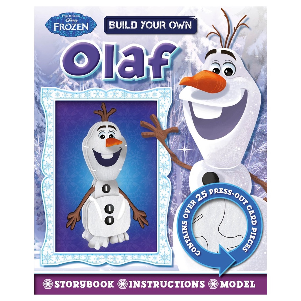 หนังสือกิจกรรม Disney Frozen & Craft with 25 Pc Olaf Model & Step by Step Guide & Storybook for Kids