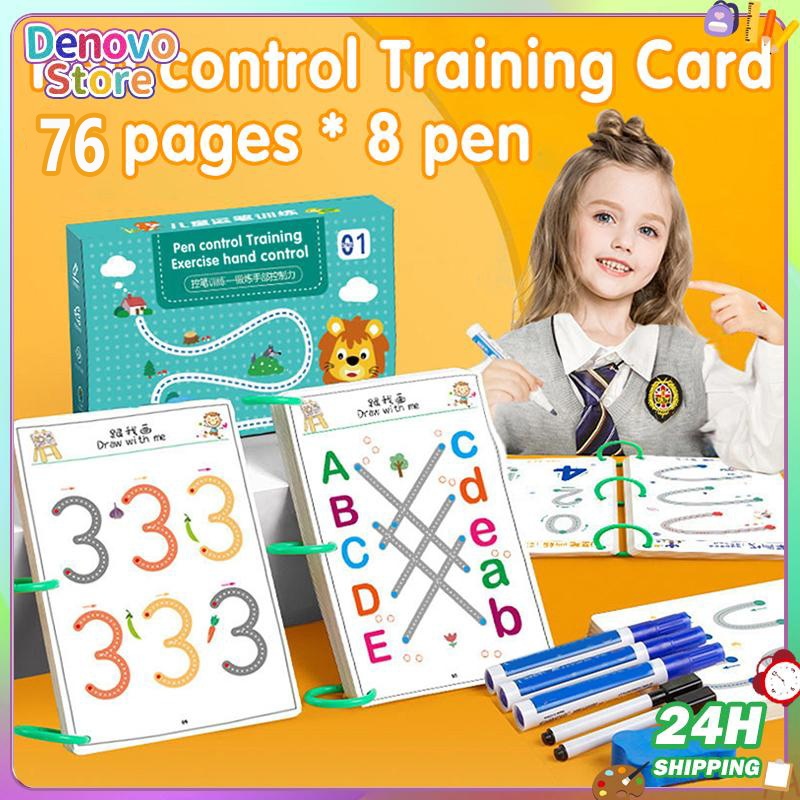 76 Pages Childen Magical Tracing Workbook Preschool Writing Educational Toys For Kids Early Training Books