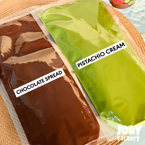 Dubai Cup Set แพคคู่ Pistachio Cream 1 กิโลกรัม และ Chocolate Spread 1 กิโลกรัม เมนู Dubai Cup strawberry ช็อคโกแลตดูไบ