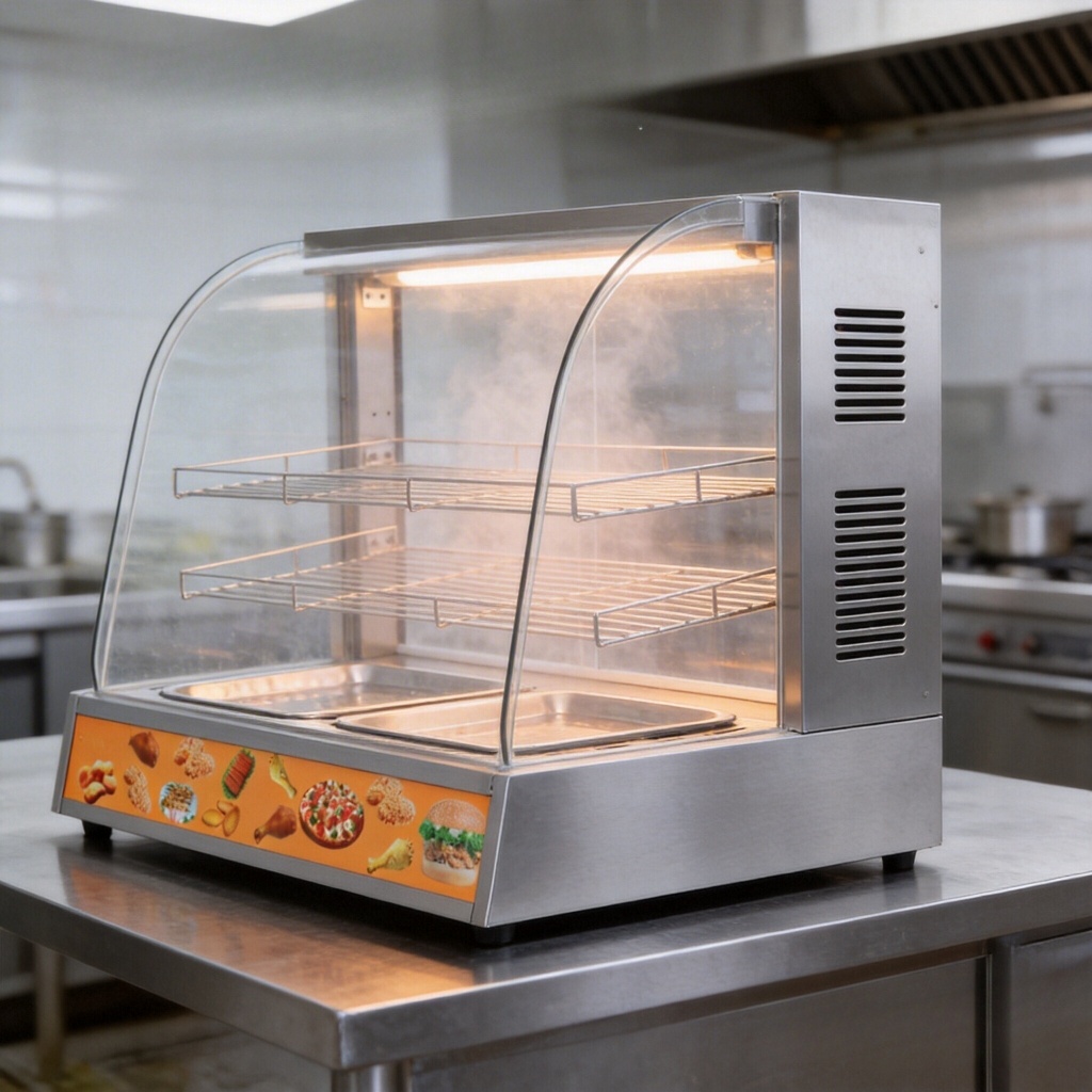 ตู้โชว์อุ่นอาหาร66ซม. ตู้อุ่นร้อน ตู้โชว์พาย Food Warmer Display