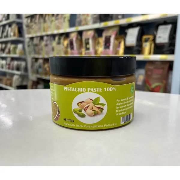 Pistachio Paste 100% (แบบสุก)200g,for Ice cream Spread,macaroon Toast, ไม่มีน้ำตาลไม่มีรสหวาน พิสตาชิโอ้ แท้จาก USA