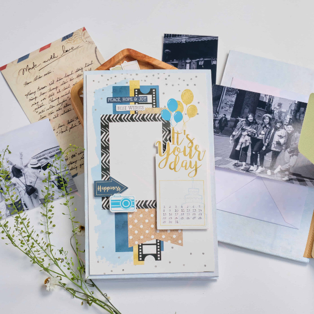 Fly Album Sinh Nhật It’s Your Day Album Dán Ảnh Handmade Sổ Scrapbook để được 32 ảnh Fairy Corner