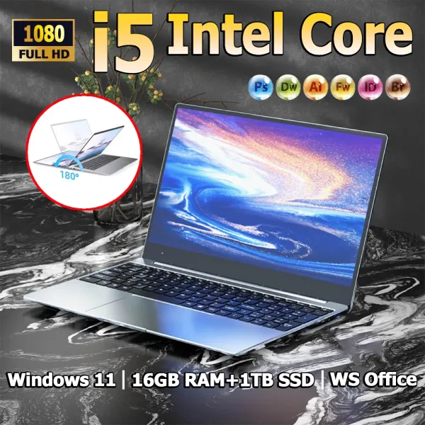 Intel core i5 แล็ปท็อป 14 นิ้วใหม่ 8G + 128G หน้าจอ HD, อุปกรณ์เสริมฟรี + รับประกัน 2 ปี + ซอฟต์แวร์สํานักงาน